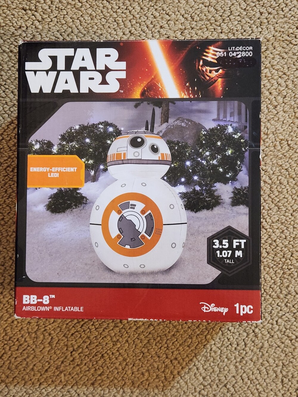 Rare Brand New Star Wars BB-8 Christmas Airblown Inflatable